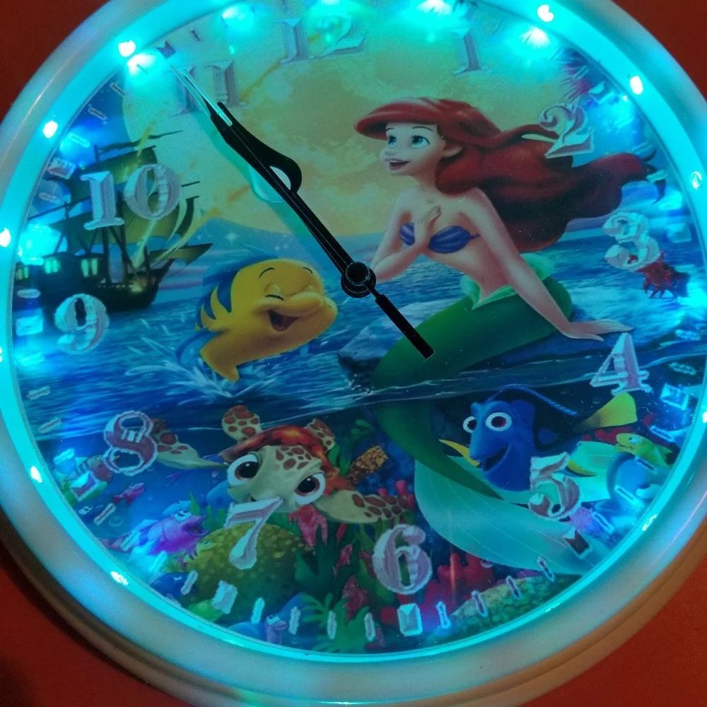 The little mermaid led clock